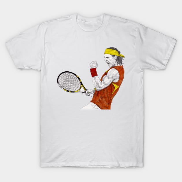 Tennis Nadal T-Shirt by paulnelsonesch